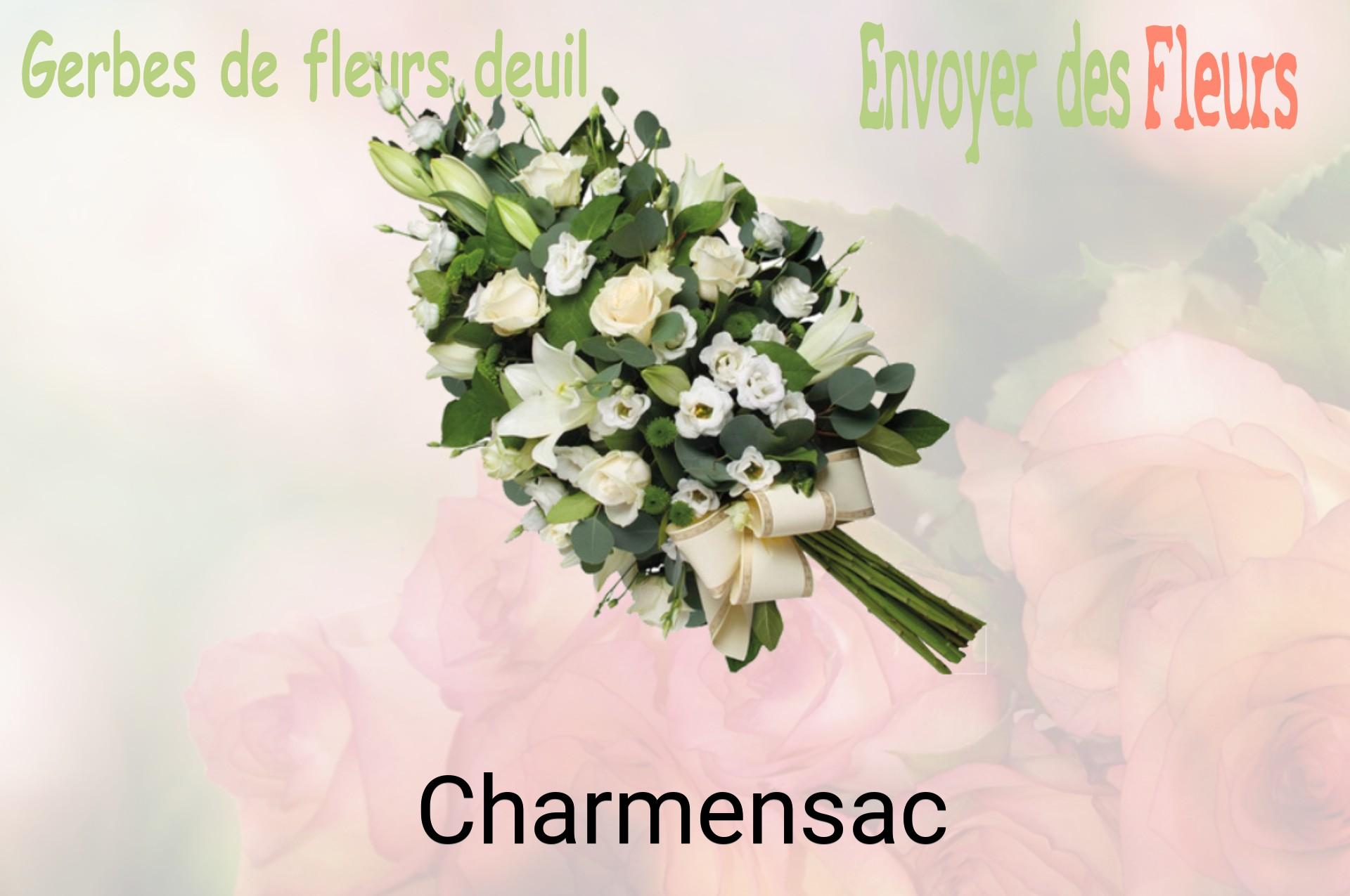 Gerbe de fleurs de deuil livrée à Charmensac